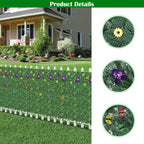 60-Pack Artificial Ivy Privacy Fence with Flowers & Butterflies - Large Decorative Hedge Screen for Backyard