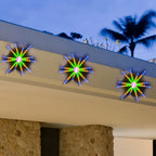 Two fireworks lights, festive decorations, party lights, controlled by infrared remote.