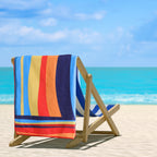 2-Pack Oversized Beach Towels - 70inchx38inch Quick-Dry Sand-Free Swimming Blanket - Vibrant Stripe Microfiber Towel for Pool & Yoga