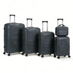 5-Piece PP Luggage Set with Spinner Wheels - 14 20 24 28 32 Inch Expandable Anti-Scratch Hard Shell with Adjustable Handle and TSA Lock for Travel