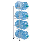 4-Tier 5-Gallon Water Jug Holder - Heavy Duty Detachable Vertical Storage Rack, (Holds 5 Bottles)