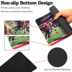 3-Piece Football Field Mouse Pad Set, American Football Action Extended Desk Mat & Accessories