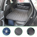 Inflatable Car Air Mattress for Travel & Camping - Universal SUV Extended Bed w/ 2 Pillows, Black