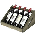 Olive Green Handcrafted Wood Wine Display - 4-Bottle Tabletop Storage Rack for Home Bars and Pantries