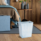Farmhouse Garbage Can Bathroom Trash Can Wood Waste Bin with Handles Waste Basket for Office Decorative Rectangular Trash Containers Wastebaskets Storage for Living Room Kitchen