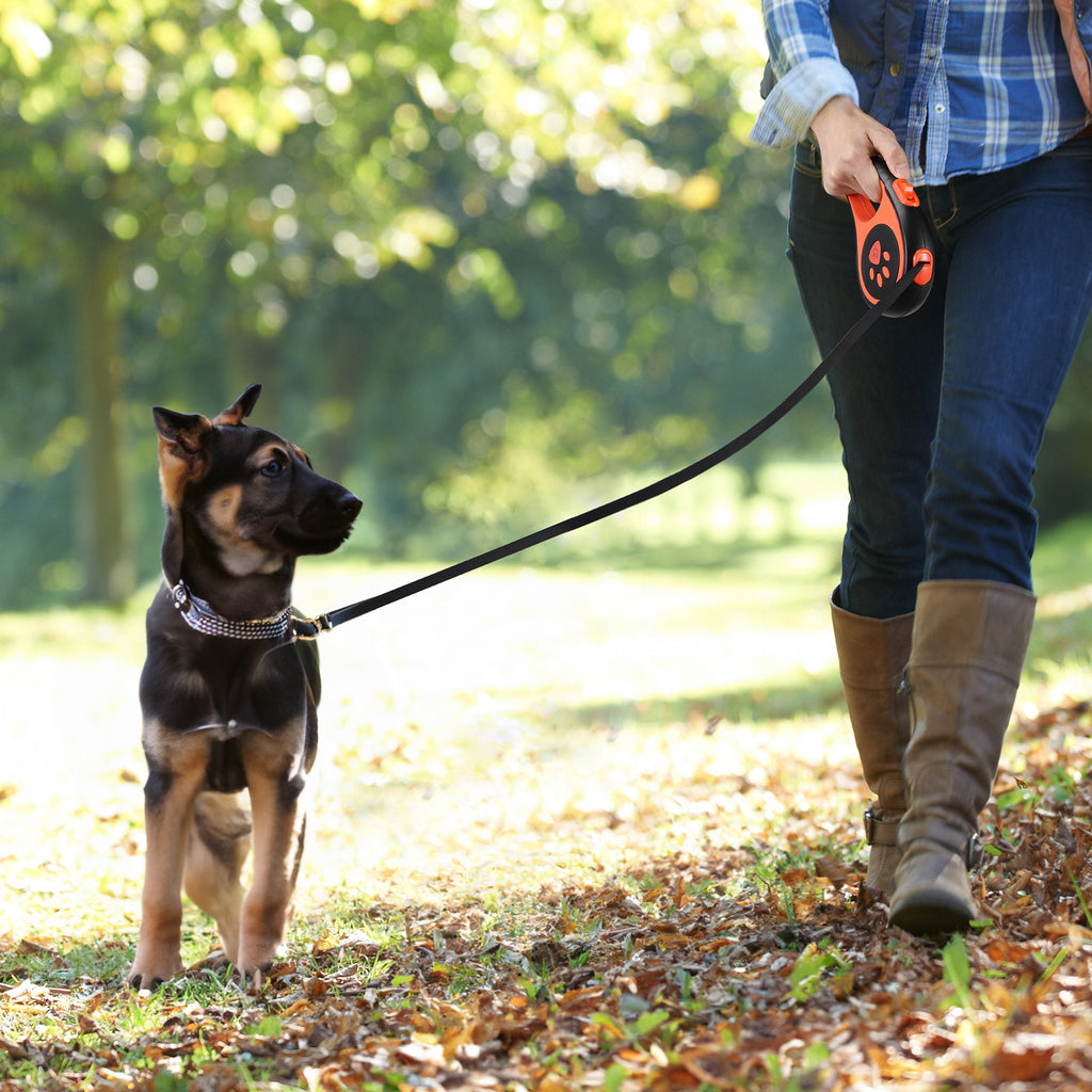 16.5ft Retractable Dog Leash for Large Dogs, Heavy Duty Walking Leash for Pets up to 110 lbs, 360Â¡Ã£ Tangle-Free with Anti-Slip Handle,
