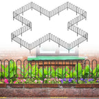 Garden Fence 7 Panels Small Garden Border 10ft(L) Animal Barrier Fence Rustproof Metal Fence Panels No Dig Decorative Garden Fencing for Dogs Little Flower Bed Edging Borders for Yard Patio Outdoor