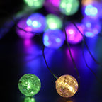 Cracked Crystal Ball Curtain String Lights