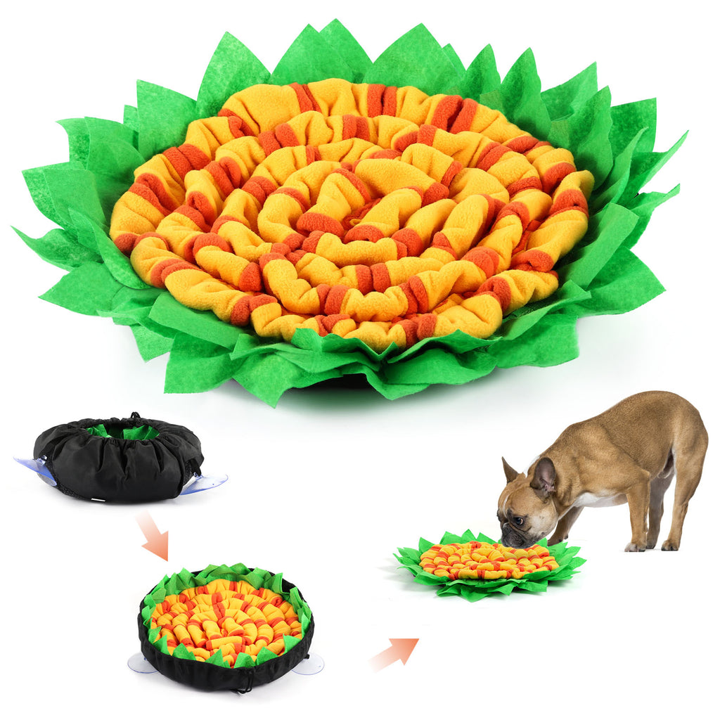 Interactive Canine Enrichment Mat - Stimulates Instinctual Foraging, Slow Feeder Puzzle, and Nosework Training Pad for Small Pets