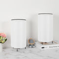 Modern Bedside Lamps with White Fabric Shade (Set of 2)， Simple Metal Base Nightstand Lights.