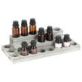 Olive Green 3-Tier Wooden Display Stand, 23-Compartment Storage Rack for Essential Oil and Nail Polish Vials (5ml to 20ml)