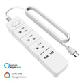 USB Power Strip, 4 USB Ports& 4 Outlets, Fast Charging, Protector for Desktop, Home, Office & Nightstand Charging Station