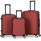 3 pcs Suitcase Set Multi-color Available, Large Capacity Portable ABS Luggage with Spinner Wheels and Combination Lock, Lightweight Luggage Set for Outdoor Travel and Business Trip