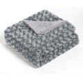 Throw Blanket Grey Rose Pattern Floral Design Soft Cozy Blanket Gift for Girls Bedroom Sofa Couch Chair Bed 40x60/60x80 inch, Fuzzy Cozy Lightweight for All Season, Tie-dye Grey/Pink