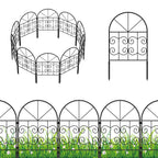 10/30 PCS Decorative Garden Fence, 22in x 10ft/30ft Animal Barrier Fence Rustproof Metal