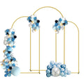 Set of 3 Metal Arch Backdrop Stands (7.3FT, 6.6FT, 6FT) - Wedding Arch Frame for Ceremony