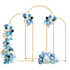 Set of 3 Metal Arch Backdrop Stands (7.3FT, 6.6FT, 6FT) - Wedding Arch Frame for Ceremony