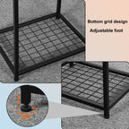 Black Nightstands Set of 2 Side Table Living Room for Small Spaces Narrow Bedside Tables and Small End Table Sets with Open Storage Shelves for Bedroom Guest Room Decor