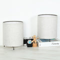 Modern Simple Desk Lamp with Linen Fabric Shade， Multifunction Eye Protection Table Light.