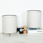 Modern Simple Desk Lamp with Linen Fabric Shade， Multifunction Eye Protection Table Light.