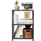 Bedside table - two layers of iron mesh. Three tiered rolling storage table. Sofa small side table. The bedside table is black. Suitable for bedrooms, living rooms, and small spaces.