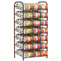 7-Tier Can Dispenser Rack - Rustic Brown Pantry Organizer Holds up to 84 Cans