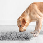 Gray Snuffle Mat for Dogs, 17.5" x 11.8", Interactive Feeding Foraging Game Toy, 1 Pack, Machine Washable Slow Feeder Mat Relieves Stress & Stimulates Natural Foraging Instincts