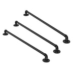 Industrial Pipe Stair Handrail Indoor 3 Pack 3.2 FT Pipe Stair Hand Railing Wall Mounted Handrails for Indoor Stairs Hand Rails for Outdoor Steps Handrail Grab Bar Bracket