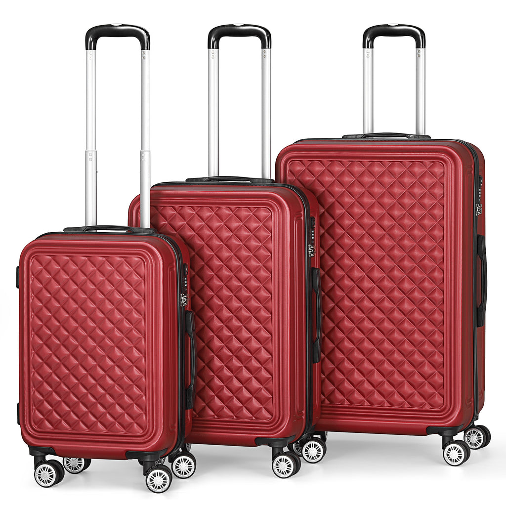 Luggage 3 Piece Set Suitcase Spinner Hardshell Lightweight TSA Lock 20/24/28 inch