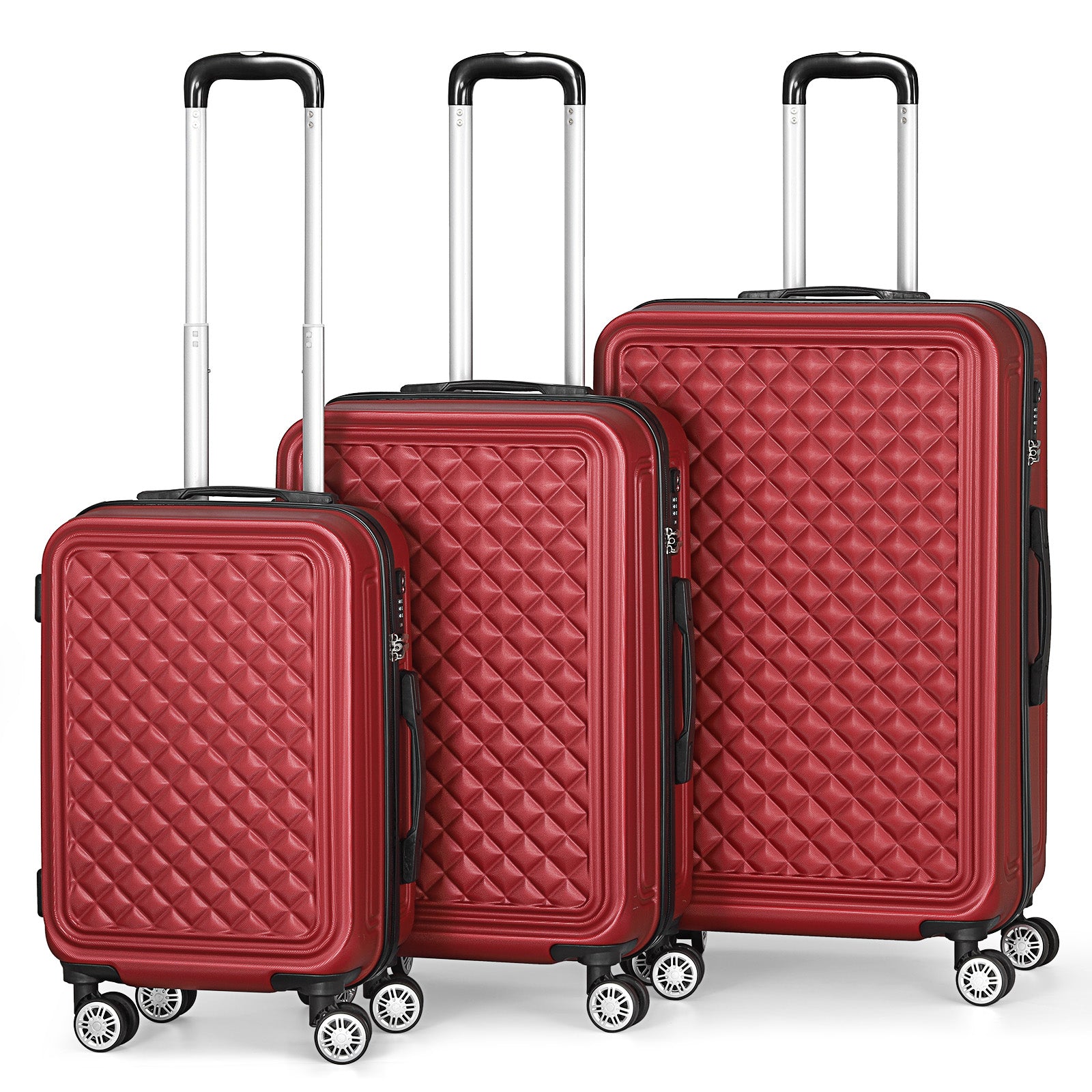 Luggage 3 Piece Set Suitcase Spinner Hardshell Lightweight TSA Lock 20/24/28 inch