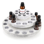 Three layer 360 degree rotating essential oil rack - nail polish rotating rack. Cosmetics display rack, nail polish display rack, 36 slots. Suitable for 5ml-100ml bottles