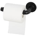 Vintage Wall Mounted Black Metal Pipe Bathroom Roll Tissue and Hand Towel Rack