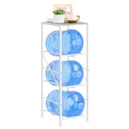 3-Tier Heavy Duty 5-Gallon Water Jug Storage Rack with Top Shelf and Rolling Casters, Black Organizer for Home and Office