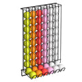 Wall-Mounted and Tabletop 60-Ball Steel Golf Display Rack - Black Storage Organizer for Golfing Accessories