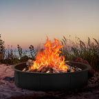 36inch Round Fire Pit Ring Insert, Large Steel Firepit Liner for In-Ground or Above-Ground