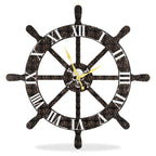 23 Inch Oversized Silent Wall Clock, Battery Powered Large Retro Wood Decorative Timepiece with Golden Hands, Non-Ticking Modern Clock for Living Room, Kitchen, and Bedroom Decor