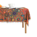 Boho Style Tablecloths for Tablecloths, Sofa Covers, and Floor Mats, Suitable for Kitchen and Dining Room Use in Day-to-day Themed Party Decorations, Festivals and Special Events
