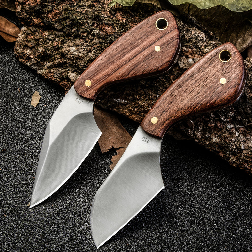 2-Piece Set Durable Stainless Steel Full Tang Camping Knives with Protective Sheaths for Outdoor Activities