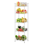 5-Tier Water Bottle Storage Rack - Metal Bottled Water Organizer for Kitchen & Pantry, Silver