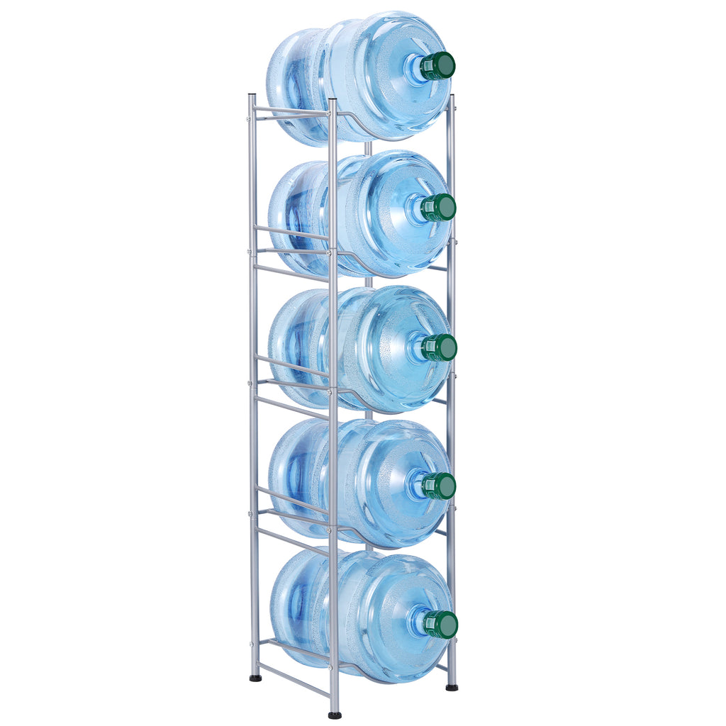 5-Tier Vertical Water Organizer | Heavy-Duty Detachable 5-Gallon Jug Storage Rack