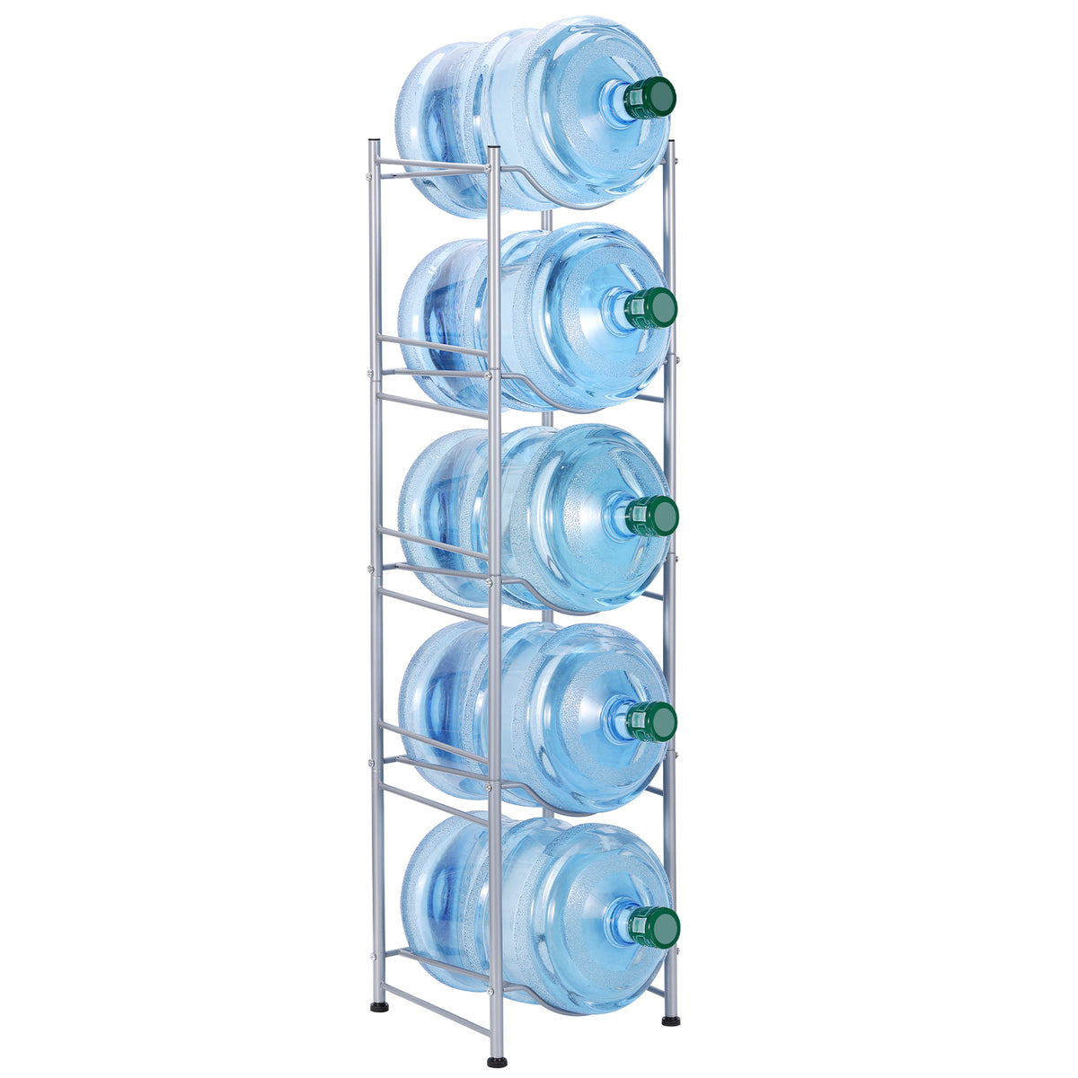 5-Tier Vertical Water Organizer | Heavy-Duty Detachable 5-Gallon Jug Storage Rack