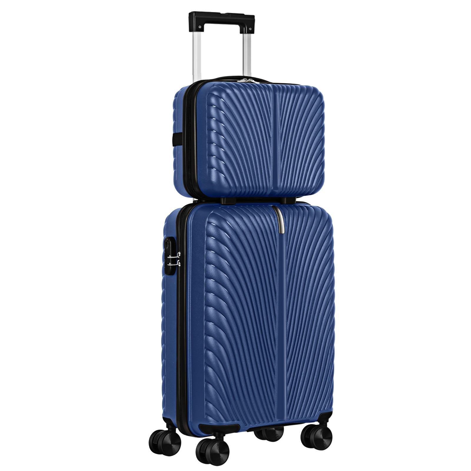 2pcs 20 inch+14 inch Lightweight Hardside Luggage Set, Spinner Suitcase Carry-On + Checked Bag, TSA Lock, Airline Approved, Durable Travel Luggage for Women & Men, Pink
