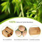 Expandable Bamboo Desk Organizer Tissue Box Pen Book Storage