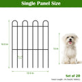 20-Pack Decorative Garden Fence, 16.5"H x 21ft Rustproof Metal Animal Barrier for Yard, Dog & Flower Bed Border,
