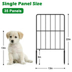 35-Pack Square Garden Fence, 22"H x 37ft L Rust-Resistant Metal Animal Barrier for Large Yards