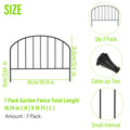 9. 5ft Decorative Garden Fence Panels No Dig Fencing, Rustproof Animal Barrier Boarder, Metal Wire Panel Border for Landscape Patio Yard Outdoor Decor