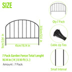 9. 5ft Decorative Garden Fence Panels No Dig Fencing, Rustproof Animal Barrier Boarder, Metal Wire Panel Border for Landscape Patio Yard Outdoor Decor