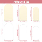 Set of 3 Arch Backdrop Stands with Covers (7.3FT, 6.6FT, 6FT) - Metal Frame for Wedding & Party