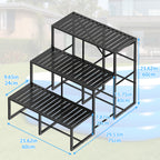 3 Steps RV Stairs - Non-Slip Hot Tub Steps & Portable Outdoor Ladder for Pool, Mobile Home, Campers