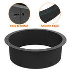 33-Inch Outer Diameter Round Fire Pit Ring Insert - DIY Metal Steel Liner for Wood Burning Bonfires